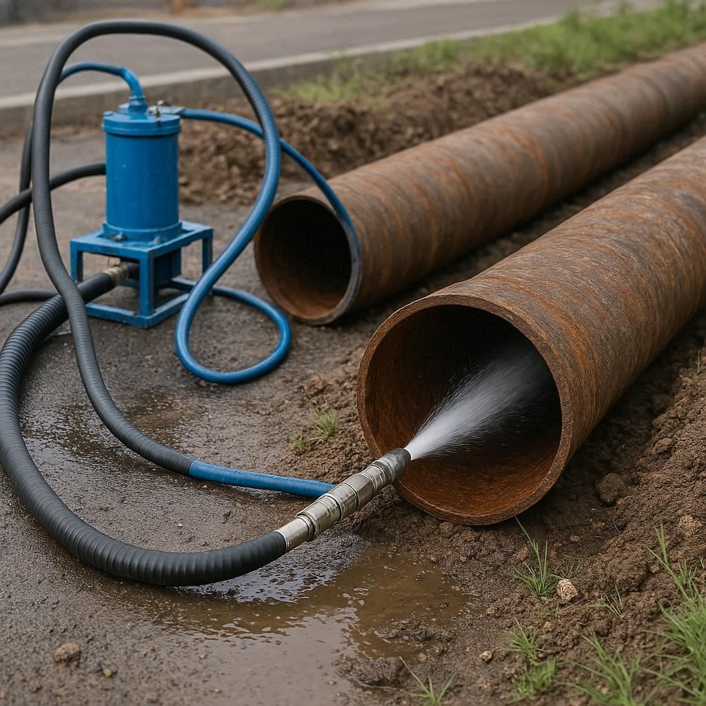 Гидродинамическая прочистка водопроводных труб в Красноперекопске