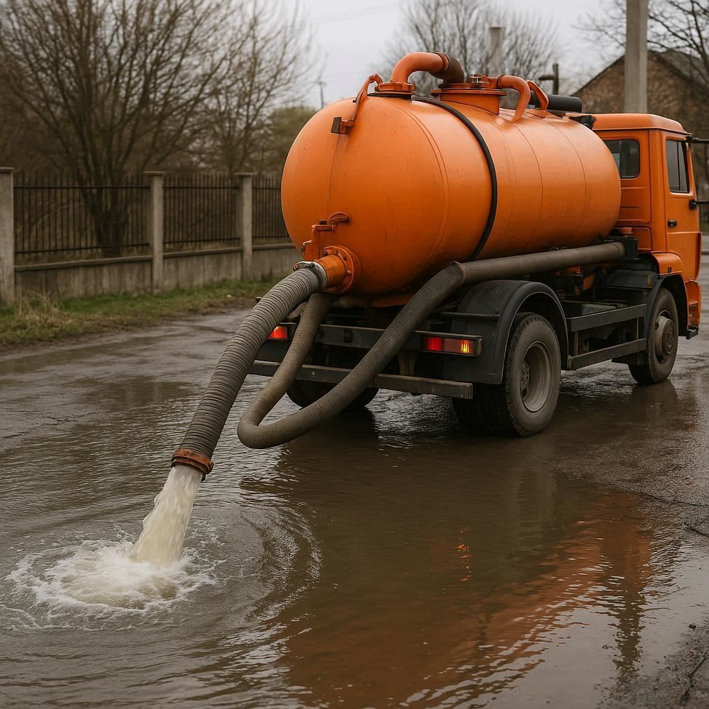 Откачка воды в Красноперекопске