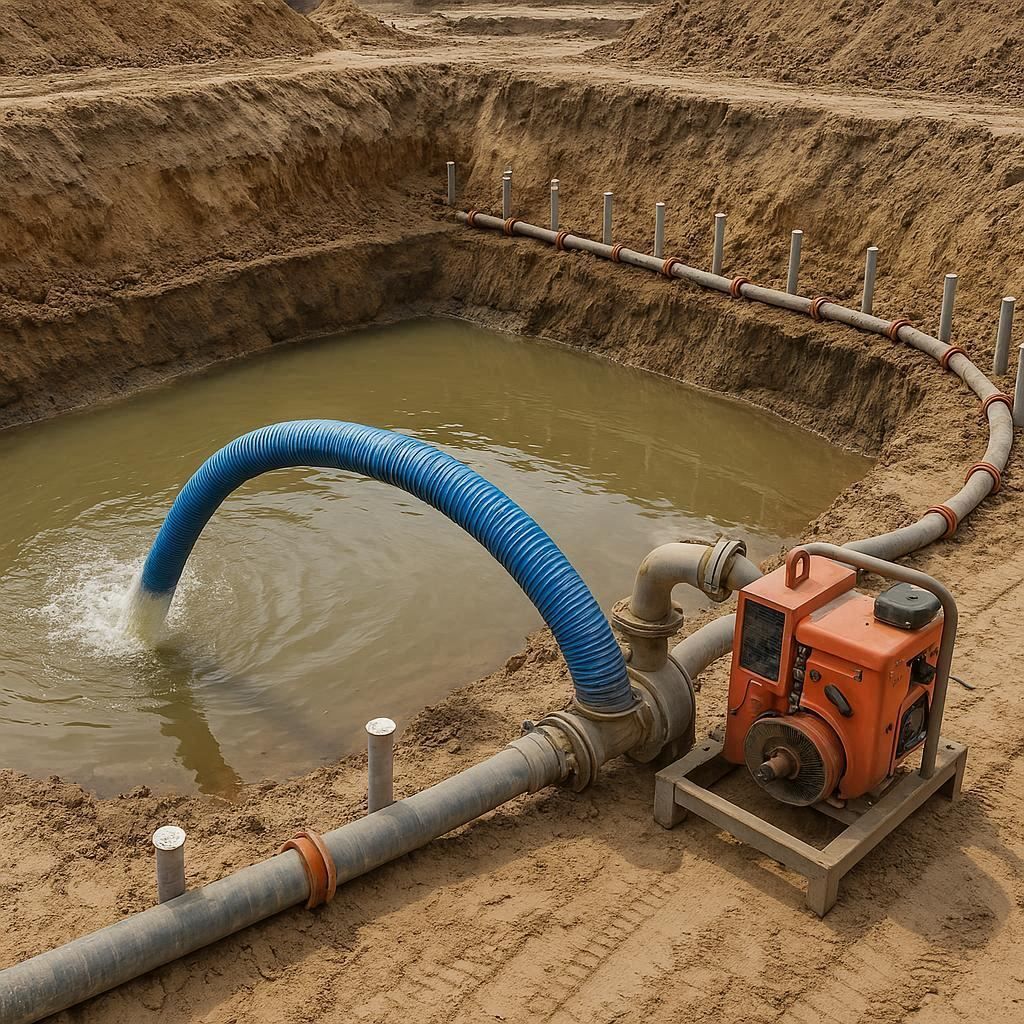 Водопонижение и осушение котлована в Красноперекопске