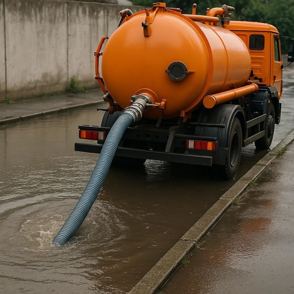 Откачка воды в Красноперекопске